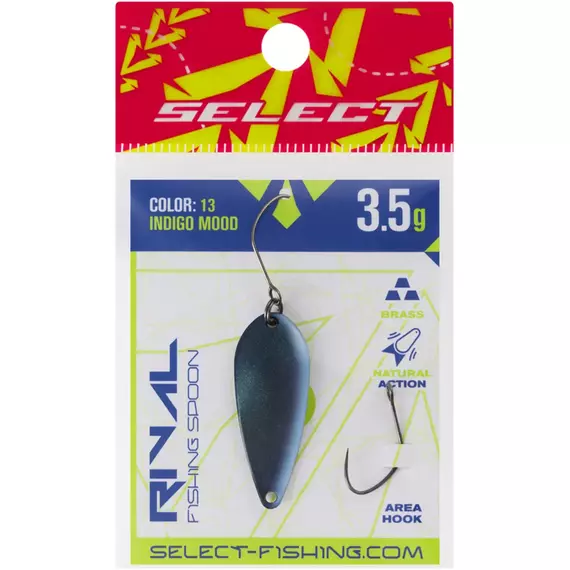 Блешня Select Rival 3.5g 34mm #13 Indigo Mood, Вага блешні: 3.5, Колір блешні: #13 Indigo Mood, фото , изображение 2